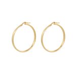 Χρυσοί λουστρέ απλοί κρίκοι Κ14