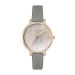 Γυναικείο ρολόι TED BAKER Kate tec0025002 με γκρι - λαδί δερμάτινο λουράκι