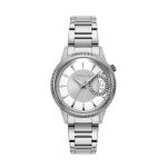 Γυναικείο ρολόι Vogue Marseille 2020613182 με λευκό μπρασελέ και ασημί καντράν με ζιργκόν