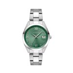 Γυναικείο ρολόι Vogue Amelie 2020613582 με λευκό μπρασελέ και πράσινο καντράν