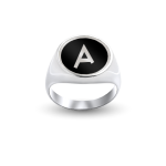 ring circle monogram a w bl gr6
