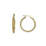 Χρυσοί λουστρέ κρίκοι Κ14 σαγρέ