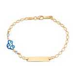 Παιδική ταυτότητα από χρυσό Κ14 διακοσμημένη με αυτοκινητάκι