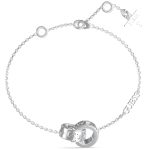 GUESS STEEL 4G FOREVER JUBB03282JWRHL Ασημένιο Βραχιόλι Με Λογότυπο