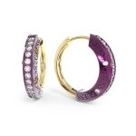 GUESS STEEL GUESS BOND JUBE03253JWYGPPT/U Κρίκοι Δίχρωμοι Με Λογότυπο Και Πέτρες