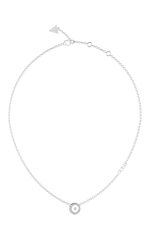 GUESS STEEL GUESS BOND JUBN03258JWRHT/U Ασημένιο Κολιέ Με Στρογγυλό Σχέδιο