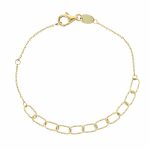 Χρυσό βραχιόλι Κ14 διακοσμημένο με οβάλ κρίκους