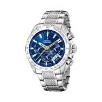 Ρολόι χρονογράφος Festina F20668/2 με λευκό μπρασελέ και μπλε καντράν