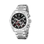 Ρολόι χρονογράφος Festina F20668/4 με λευκό μπρασελέ και μαύρο καντράν