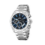 Ρολόι χρονογράφος Festina F20668/6 με λευκό μπρασελέ και μαύρο καντράν