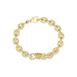 GUESS STEEL MODERN LOVE JUBB04006JWYGL Χρυσό Βραχιόλι Με Άπειρο