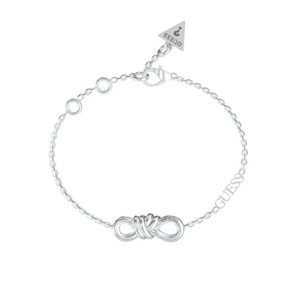 GUESS STEEL MODERN LOVE JUBB04011JWRHL Ασημένιο Βραχιόλι Με Άπειρο