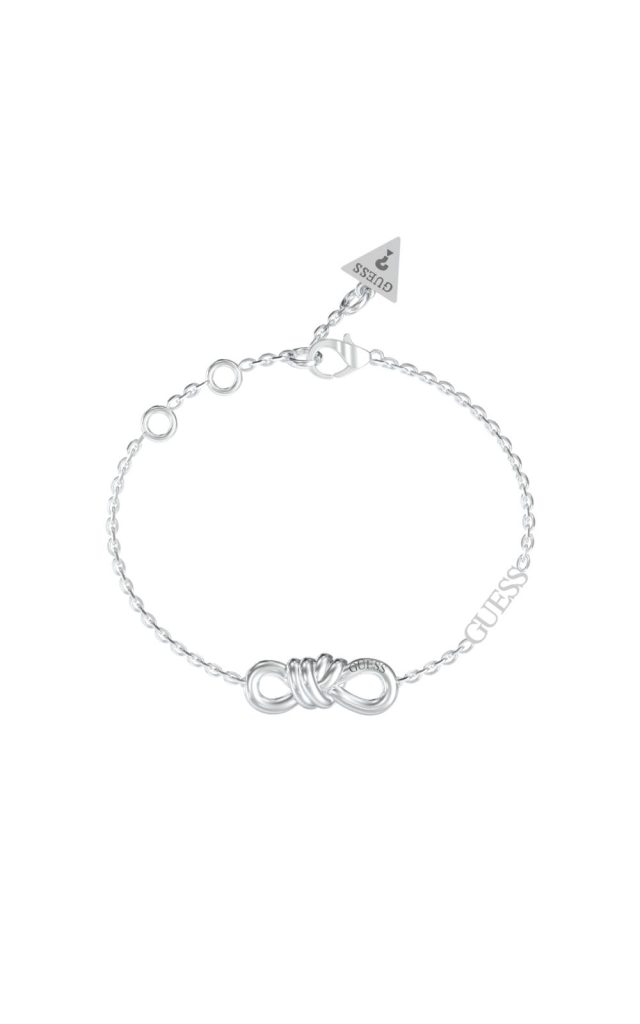 GUESS STEEL MODERN LOVE JUBB04011JWRHL Ασημένιο Βραχιόλι Με Άπειρο