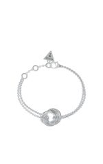 GUESS STEEL PERFECT JUBB04063JWRHL Ασημένιο Βραχιόλι Με Ενωμένους Κρίκους