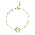GUESS STEEL LOVE GUESS JUBB04082JWYGL Χρυσό Βραχιόλι Με Στρογγυλό Σχέδιο
