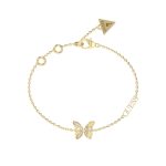 GUESS STEEL CHRYSALIS JUBB04110JWYGL Χρυσό Βραχιόλι Με Πεταλούδα