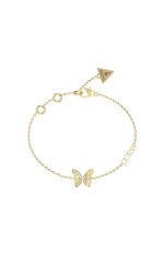 GUESS STEEL CHRYSALIS JUBB04110JWYGL Χρυσό Βραχιόλι Με Πεταλούδα