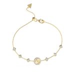 GUESS STEEL 4G CRUSH JUBB04156JWYGT/U Χρυσό Βραχιόλι Με Στρογγυλό Σχέδιο