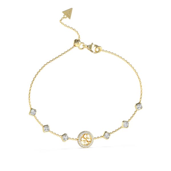 GUESS STEEL 4G CRUSH JUBB04156JWYGT/U Χρυσό Βραχιόλι Με Στρογγυλό Σχέδιο