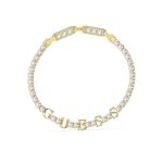 GUESS STEEL ARM PARTY JUBB04218JWYGT/U Χρυσό Βραχιόλι Με Λογότυπο & Πέτρες