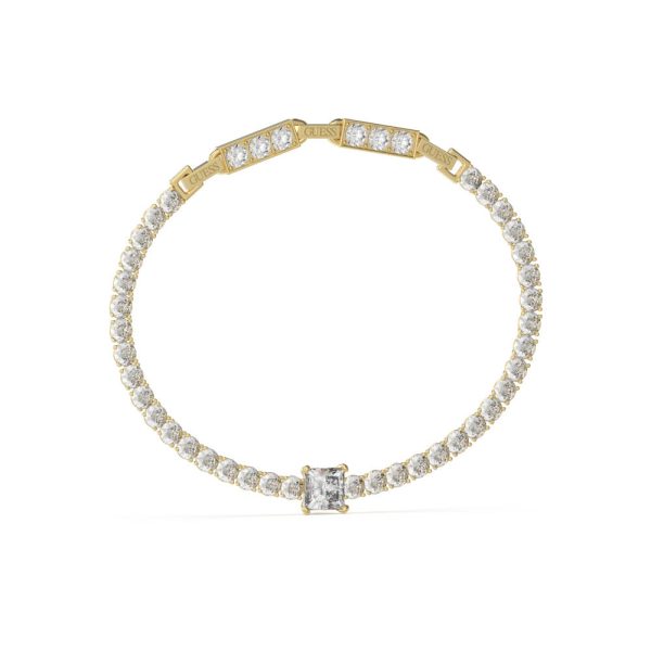 GUESS STEEL ARM PARTY JUBB04219JWYGT/U Χρυσό Βραχιόλι Με Πέτρες