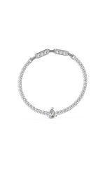 GUESS STEEL ARM PARTY JUBB04221JWRHT/U Ασημένιο Βραχιόλι Με Λευκές Πέτρες