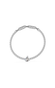 GUESS STEEL ARM PARTY JUBB04221JWRHT/U Ασημένιο Βραχιόλι Με Λευκές Πέτρες