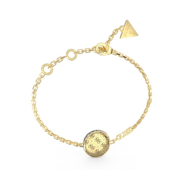 GUESS STEEL 4G RISING JUBB04264JWYGL Χρυσό Βραχιόλι Με Στρογγυλό Σχέδιο