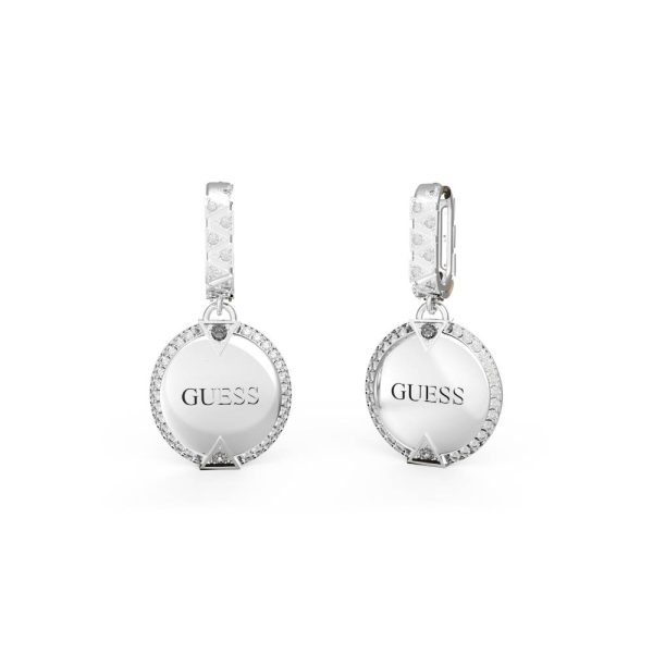 GUESS STEEL ALL OF US JUBE04051JWRHT/U Ασημένια Σκουλαρίκια Με Λογότυπο