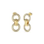 GUESS STEEL KNOT YOU JUBE04061JWYGT/U Χρυσά Σκουλαρίκια Με Πέτρες