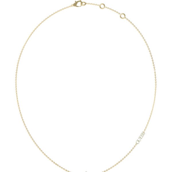 GUESS STEEL WHITE LOTUS JUBN04136JWYGWHT/U Χρυσό Κολιέ Με Λουλούδι