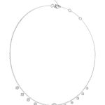 GUESS STEEL 4G CRUSH JUBN04155JWRHT/U Ασημένιο Κολιέ Με Σχέδιο Και Κρεμαστές Πέτρες