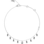 GUESS STEEL HASHTAG GUESS JUBN04250JWRHT/U Ασημένιο Κολιέ Με Κρεμαστές Πέτρες