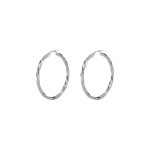 GUESS STEEL HOOPS I DID IT AGAIN JUBE04184JWRHT/U Ασημένια Σκουλαρίκια Κρίκοι