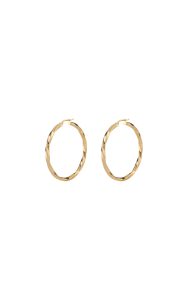 GUESS STEEL HOOPS I DID IT AGAIN JUBE04184JWYGT/U Χρυσά Σκουλαρίκια Κρίκοι