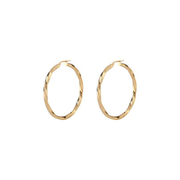 GUESS STEEL HOOPS I DID IT AGAIN JUBE04184JWYGT/U Χρυσά Σκουλαρίκια Κρίκοι