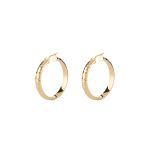 GUESS STEEL HOOPS I DID IT AGAIN JUBE04190JWYGT/U Χρυσά Σκουλαρίκια Κρίκοι