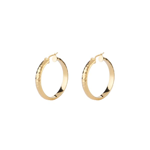GUESS STEEL HOOPS I DID IT AGAIN JUBE04190JWYGT/U Χρυσά Σκουλαρίκια Κρίκοι