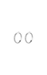 GUESS STEEL HOOPS I DID IT AGAIN JUBE04191JWRHT/U Ασημένια Σκουλαρίκια Κρίκοι
