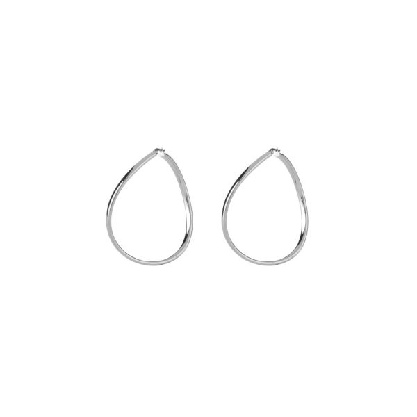 GUESS STEEL HOOPS I DID IT AGAIN JUBE04196JWRHT/U Ασημένια Σκουλαρίκια Κρίκοι