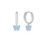Ασημένια παιδικά σκουλαρίκια Marea με πεταλούδες