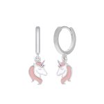 Ασημένια παιδικά σκουλαρίκια Marea με μονόκερο