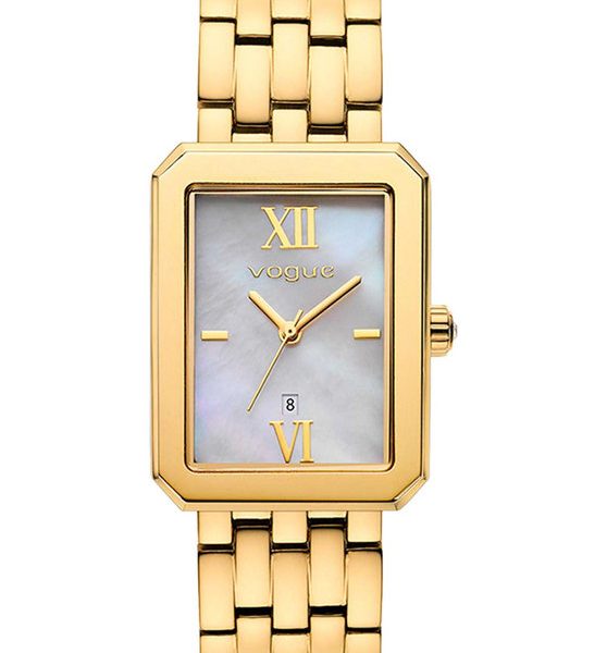 Γυναικείο ρολόι VOGUE OCTAGON GOLD STAINLESS STEEL BRACELET 2020613741