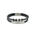 Ανδρικό βραχιόλι - ταυτότητα Season 25216 Μαύρο