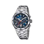 Ρολόι χρονογράφος Festina F20670/1 από ανοξείδωτο ατσάλι με μπλε καντράν