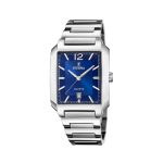 Ρολόι Festina F20677/3 με λευκό μπρασελέ και μπλε καντράν