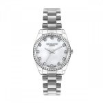 Γυναικείο ρολόι Lee Cooper LC07478.320 με ασημί μπρασελέ και λευκό φίλντισι καντράν