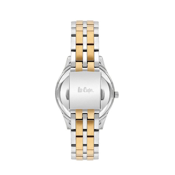 Γυναικείο ρολόι Lee Cooper LC07928.310 με δίχρωμο μπρασελέ και λευκό καντράν