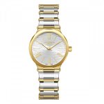 Γυναικείο ρολόι Lee Cooper LC08000.230 με δίχρωμο μπρασελέ και ασημί καντράν