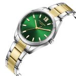 Γυναικείο ρολόι Lee Cooper LC08014.270 με δίχρωμο μπρασελέ και πράσινο καντράν